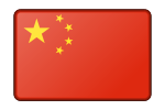 China flag (bevelled)